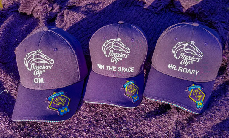 2017 Breeders' Cup at Del Mar hats for Win the Space, Om and Mr. Roary (GVL photo)