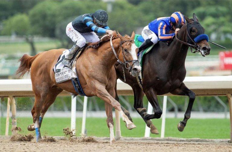THIS TEA beaten a nose in the G2 Santa Maria by G1 winner AS TIME GOES BY