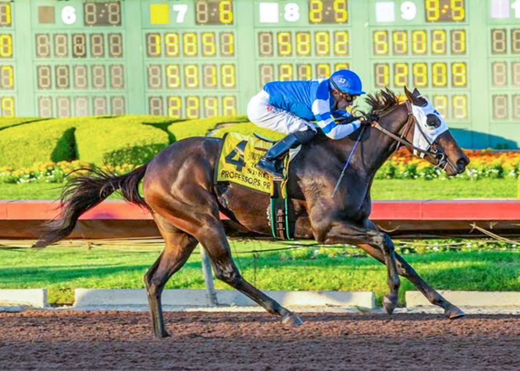 Professors' Pride winning the Soviet Problem stake at Los Alamitos Race Course