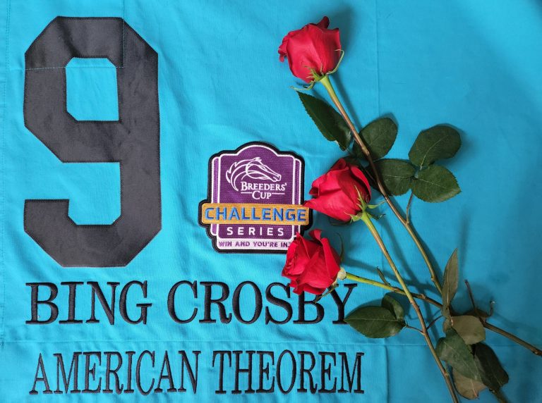American Theorem Saddle Towel from the G1 Bing Crosby Stake